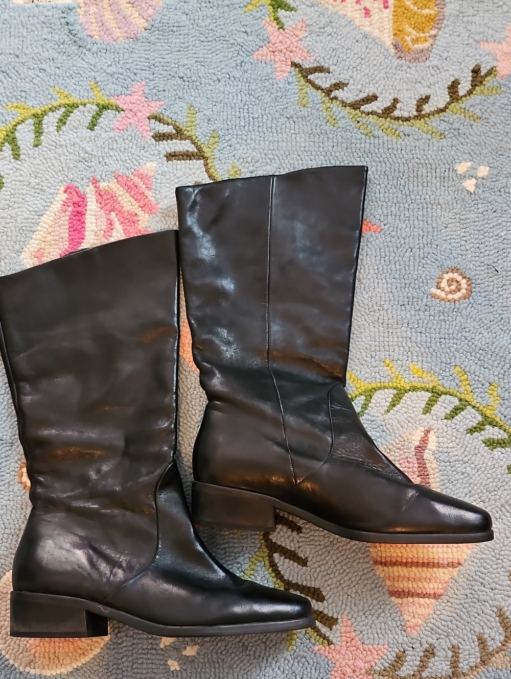 Markon Suzy Black Leather Women's Pull-on Boots